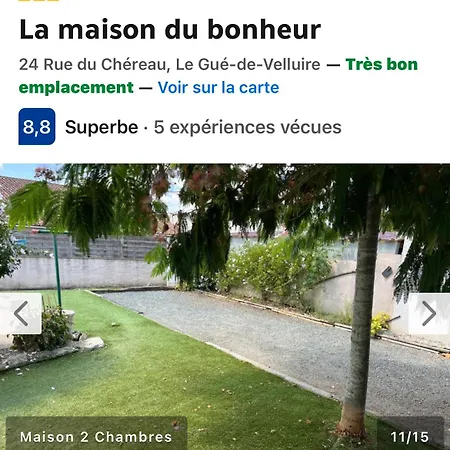 La Maison Du Bonheur Le Gué-de-Velluire Exterior foto